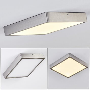 Broglen Taklampa, Panel LED Nickel matt, 1-ljuskällor