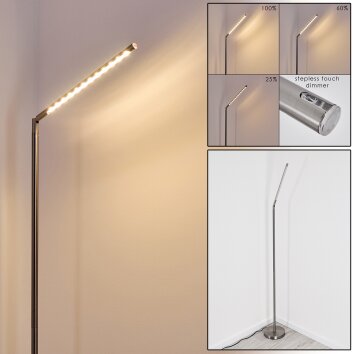 Deje Golvlampa, Läslampa LED Nickel matt, 1-ljuskällor