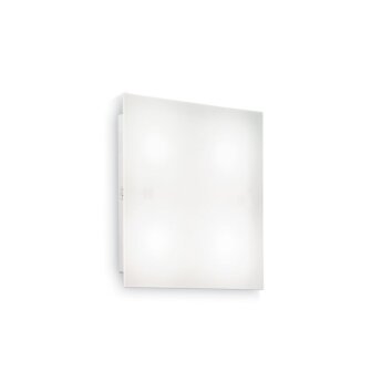 Ideallux FLAT Vägglampa Vit, 1-ljuskällor