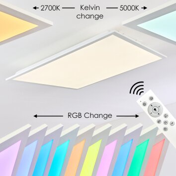 Antria Taklampa, Panel LED Vit, 1-ljuskällor, Fjärrkontroll, Färgväxlare