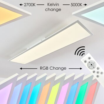 Antria Taklampa, Panel LED Vit, 1-ljuskällor, Fjärrkontroll, Färgväxlare