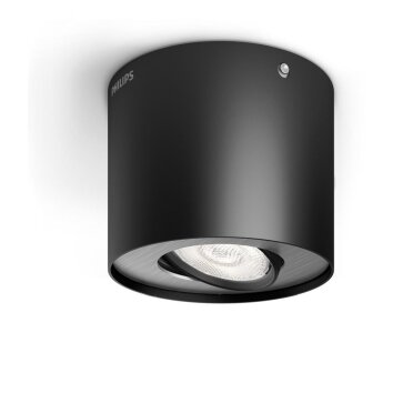 Philips Lampor Phase Taklampa, Takstrålkastare, Downlight LED Svart, 1-ljuskällor