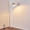 Poitou Golvlampa, Läslampa Nickel matt, 1-ljuskällor