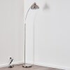 Poitou Golvlampa, Läslampa Nickel matt, 1-ljuskällor