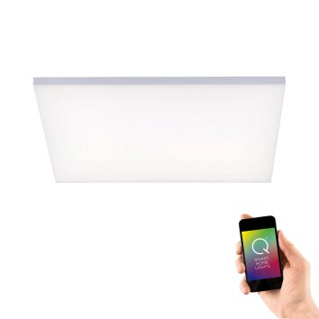 Paul Neuhaus Q-Serie Q-FRAMELESS Taklampa, Panel LED Vit, 1-ljuskällor, Fjärrkontroll, Färgväxlare